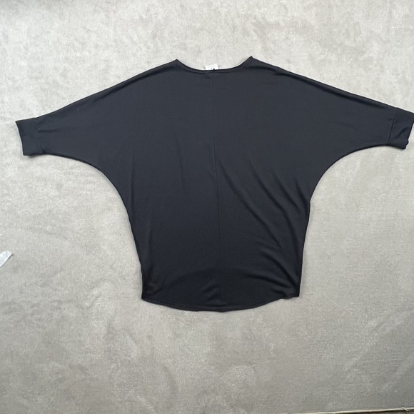 Freeloader Size M Women Black Dolman Sleeve High Low Hem Knit Top — photo 2